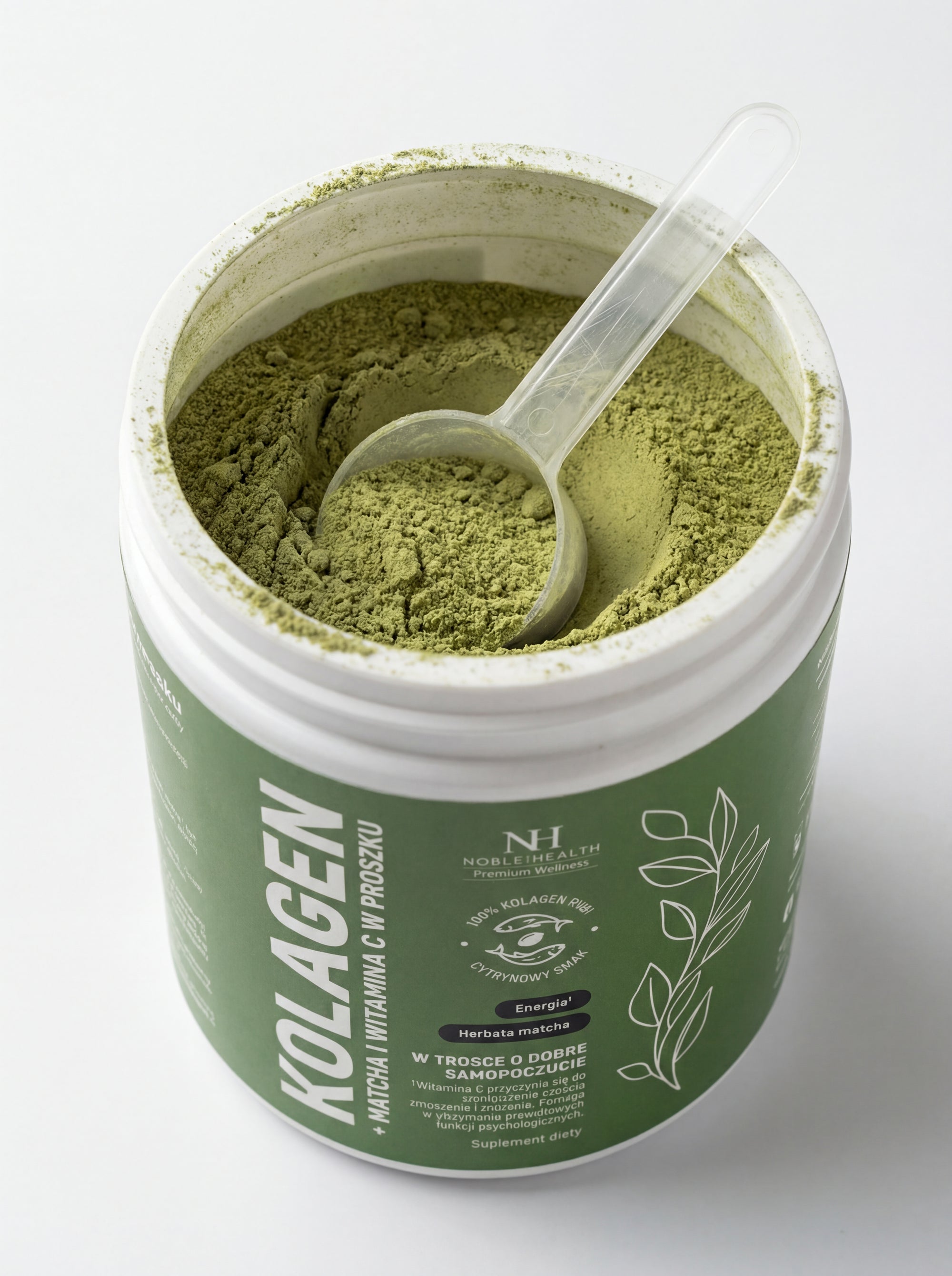 Collagen + matcha and vitamin C powder - for the sake of well-being